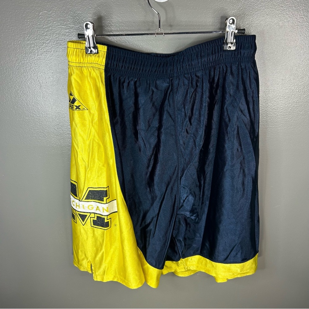 Vintage 80s Apex One Michigan Wolverines Basketball Shorts Large